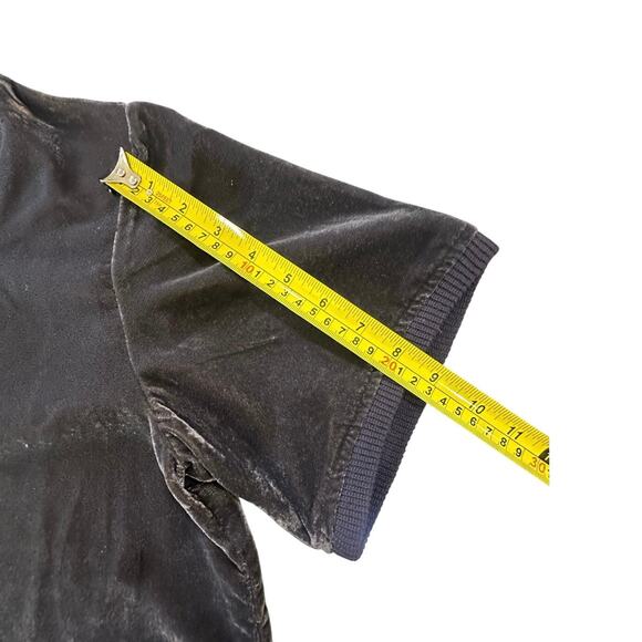 Anthropologie Kyla Seo Velvet Velour Short Sleeve Crewneck Size Medium Top - Picture 9 of 10